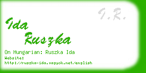 ida ruszka business card